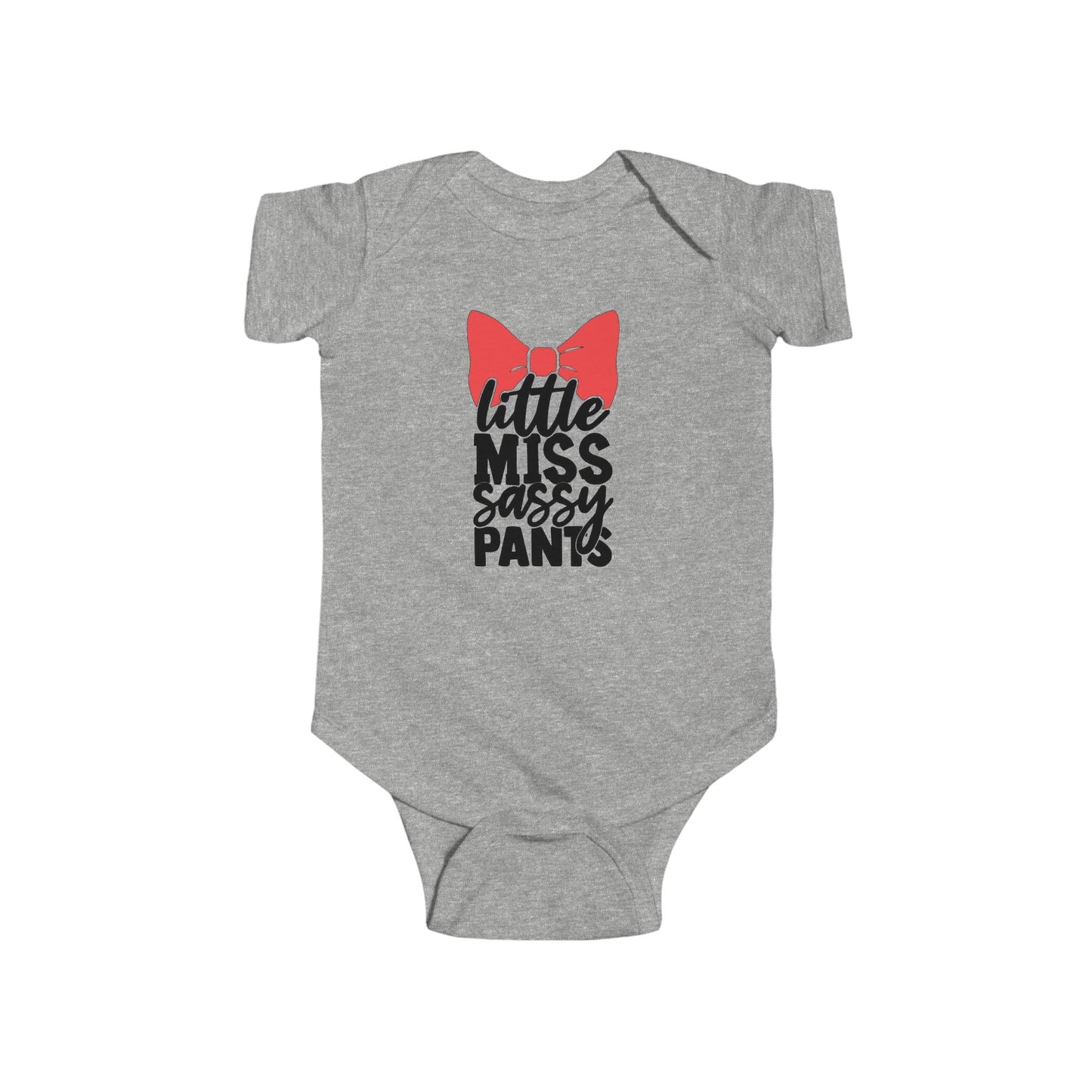 Infant Bodysuit – "Little Miss Sassy Pants" Bow Baby One-Piece