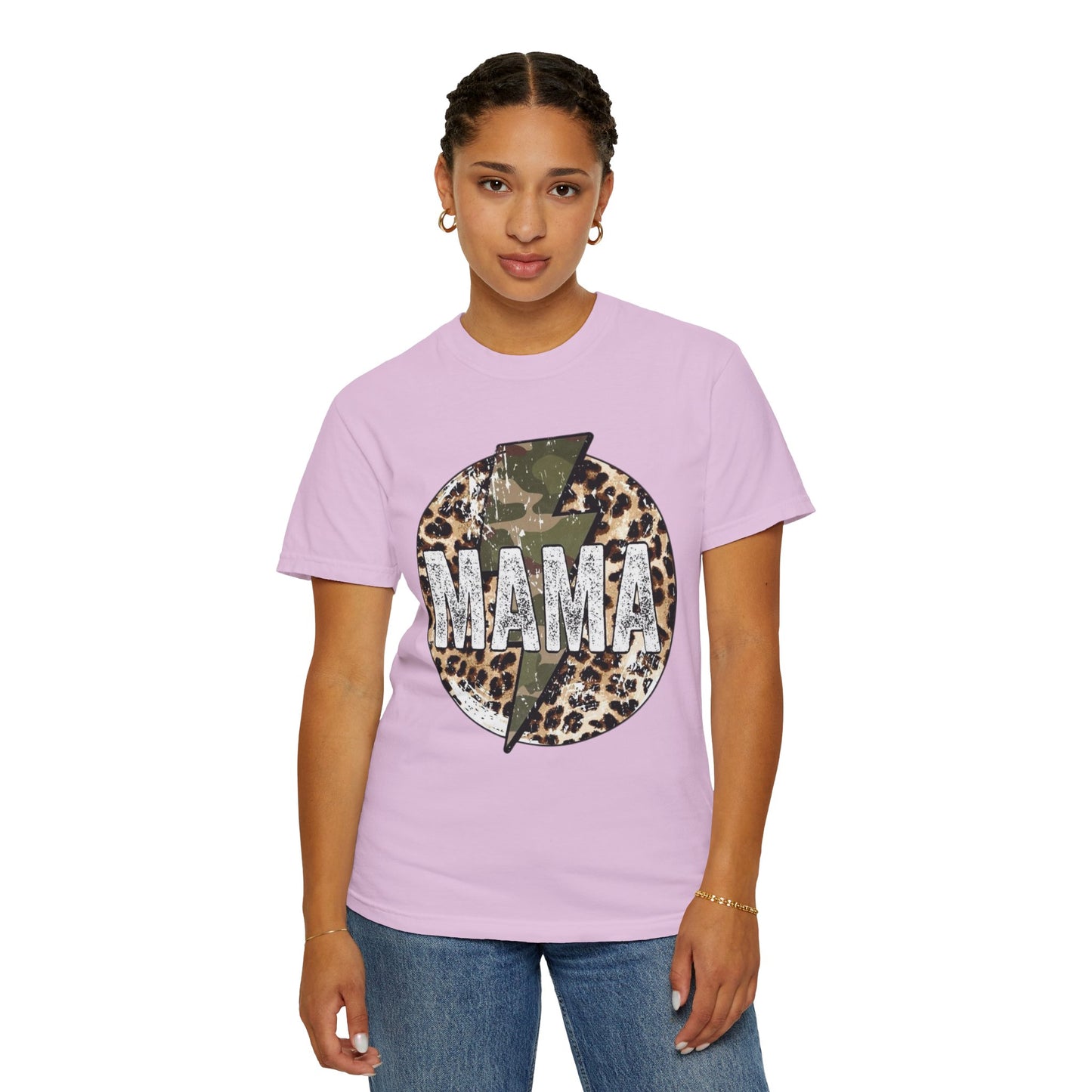 Leopard & Camo Lightning MAMA T-shirt | Mama Graphic Tee