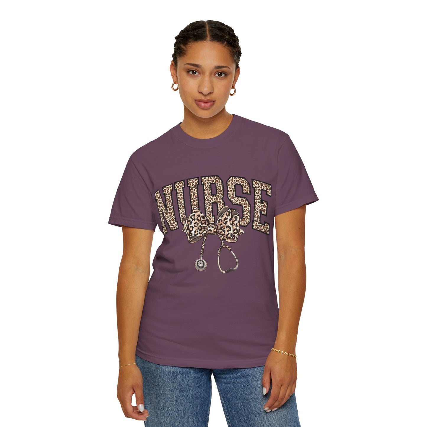 Nurse Leopard Stethoscope T-Shirt
