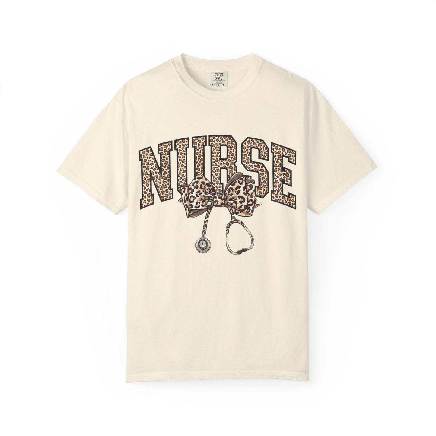 Nurse Leopard Stethoscope T-Shirt