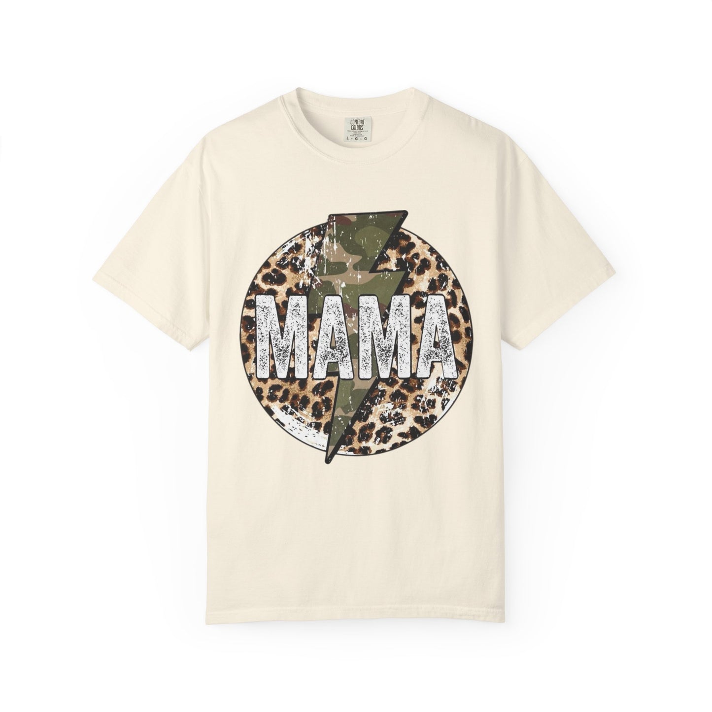 Leopard & Camo Lightning MAMA T-shirt | Mama Graphic Tee