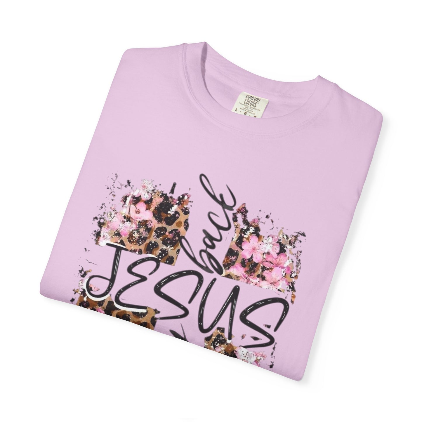 Jesus Has My Back T-Shirt | Leopard Floral Cross Christian Faith Tee