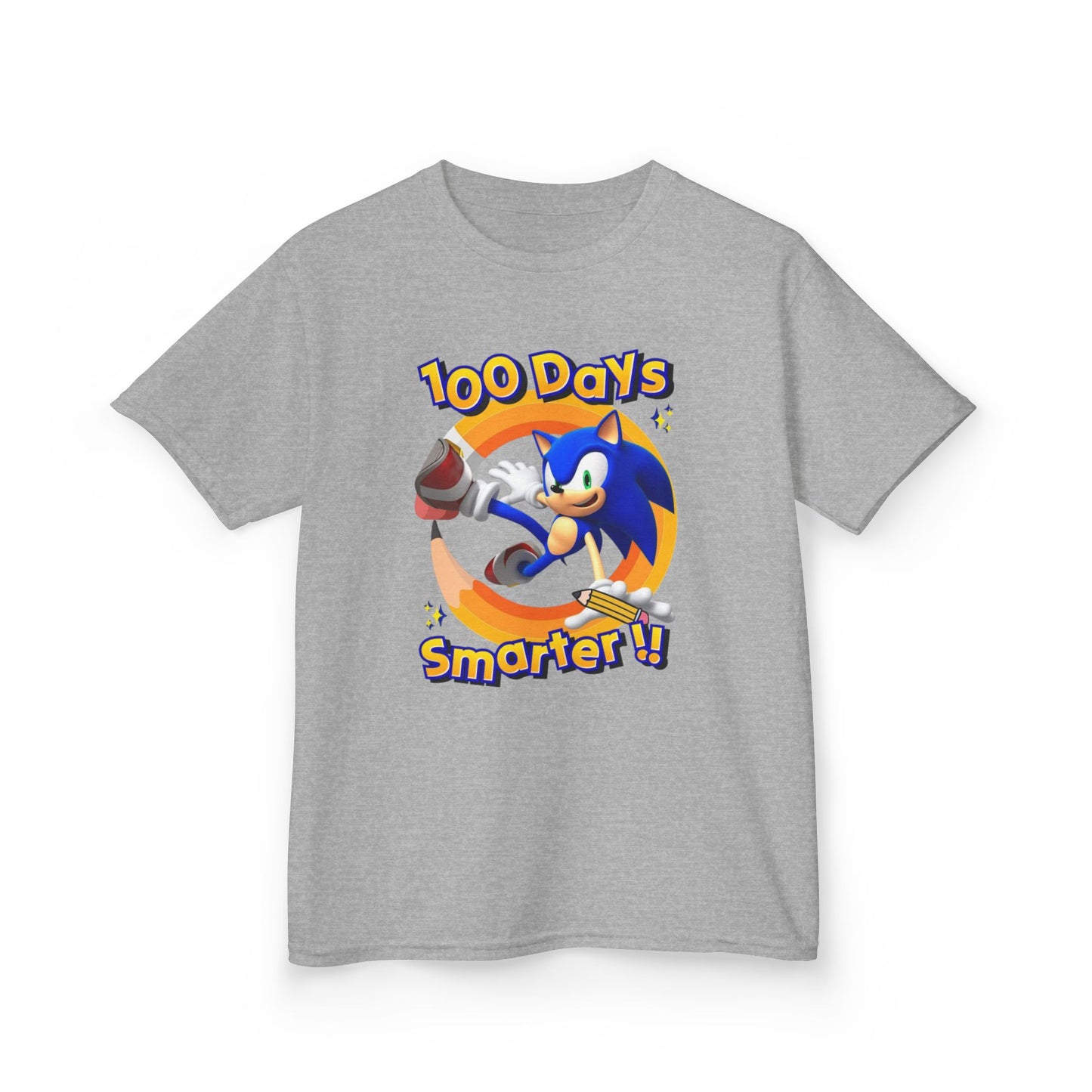 100 Days Smarter Sonic the Hedgehog Kids Tee | School Celebration Shirt