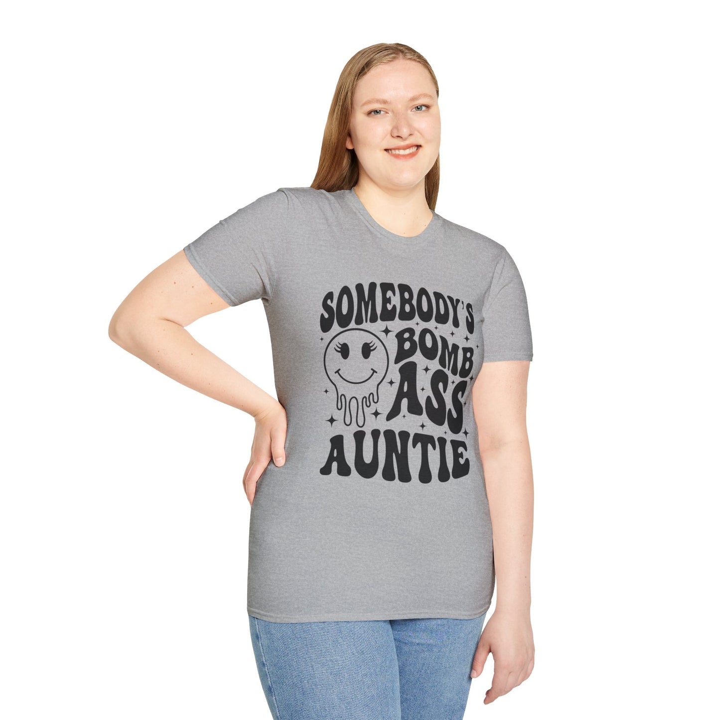 Bomb-Ass Auntie T‑Shirt — Somebody’s Bomb Ass Auntie Graphic Tee