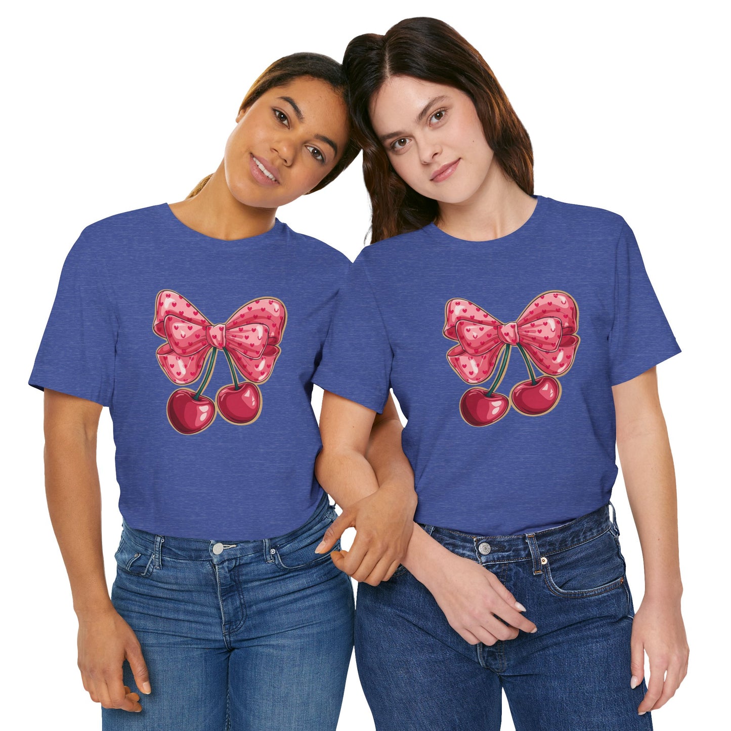 Cherry Bow Tee — Cute Pink Cherry Graphic T-Shirt