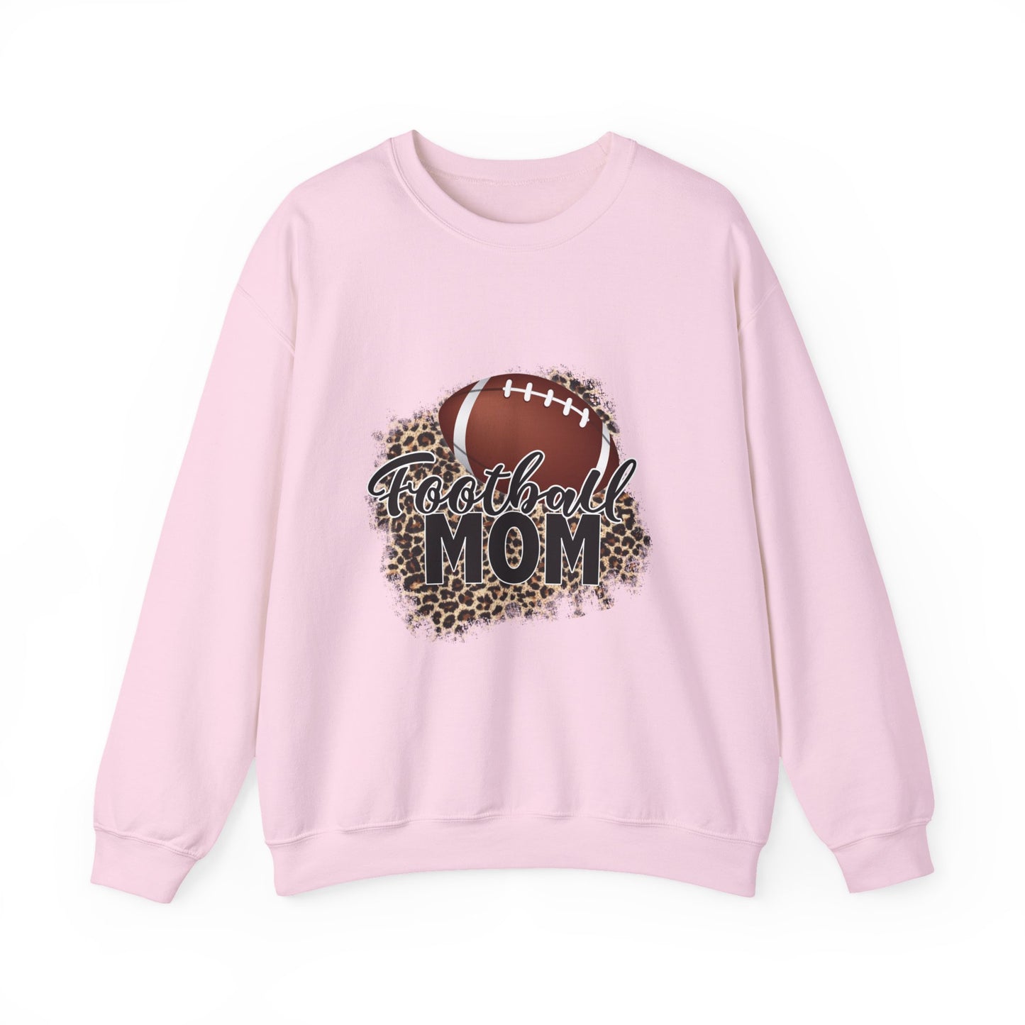 Football Mom Leopard Print Crewneck Sweatshirt