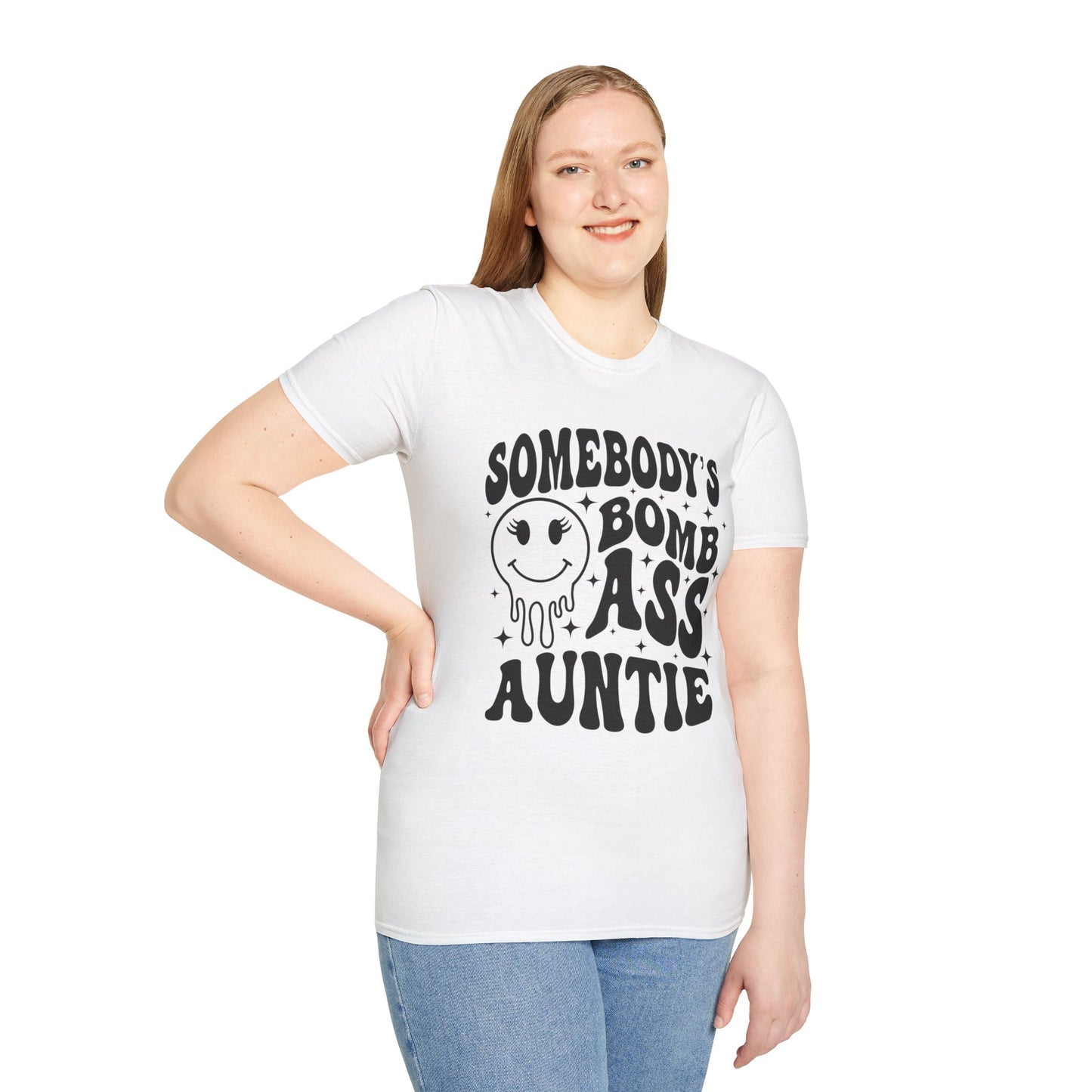 Bomb-Ass Auntie T‑Shirt — Somebody’s Bomb Ass Auntie Graphic Tee