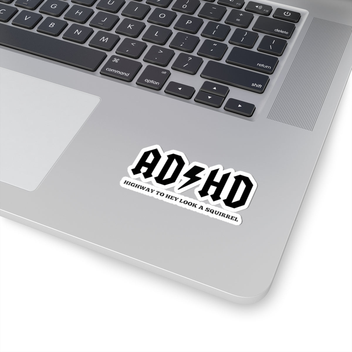 ADHD lightning bolt logo Kiss-Cut Stickers | novelty slogan decal