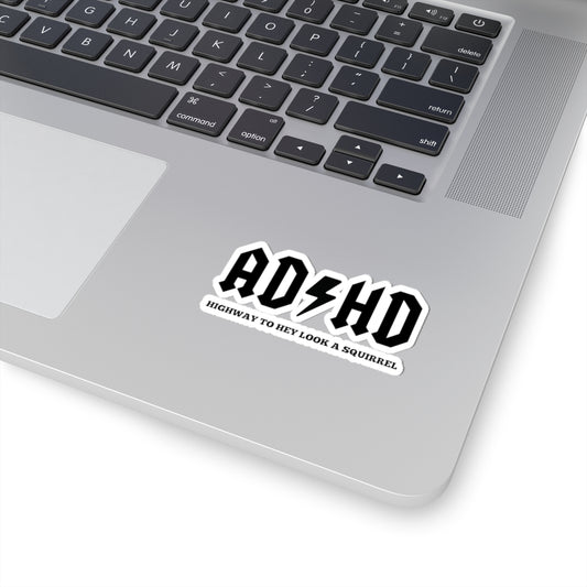 ADHD lightning bolt logo Kiss-Cut Stickers | novelty slogan decal