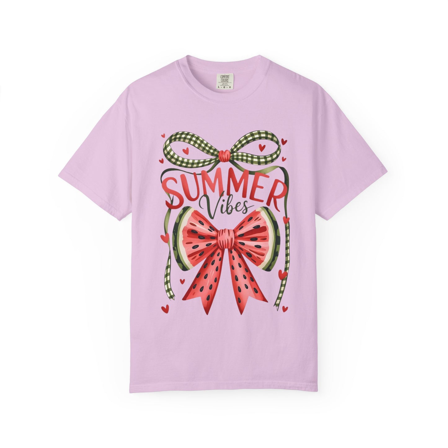 Summer Vibes T-Shirt — Watermelon Bow Graphic Tee
