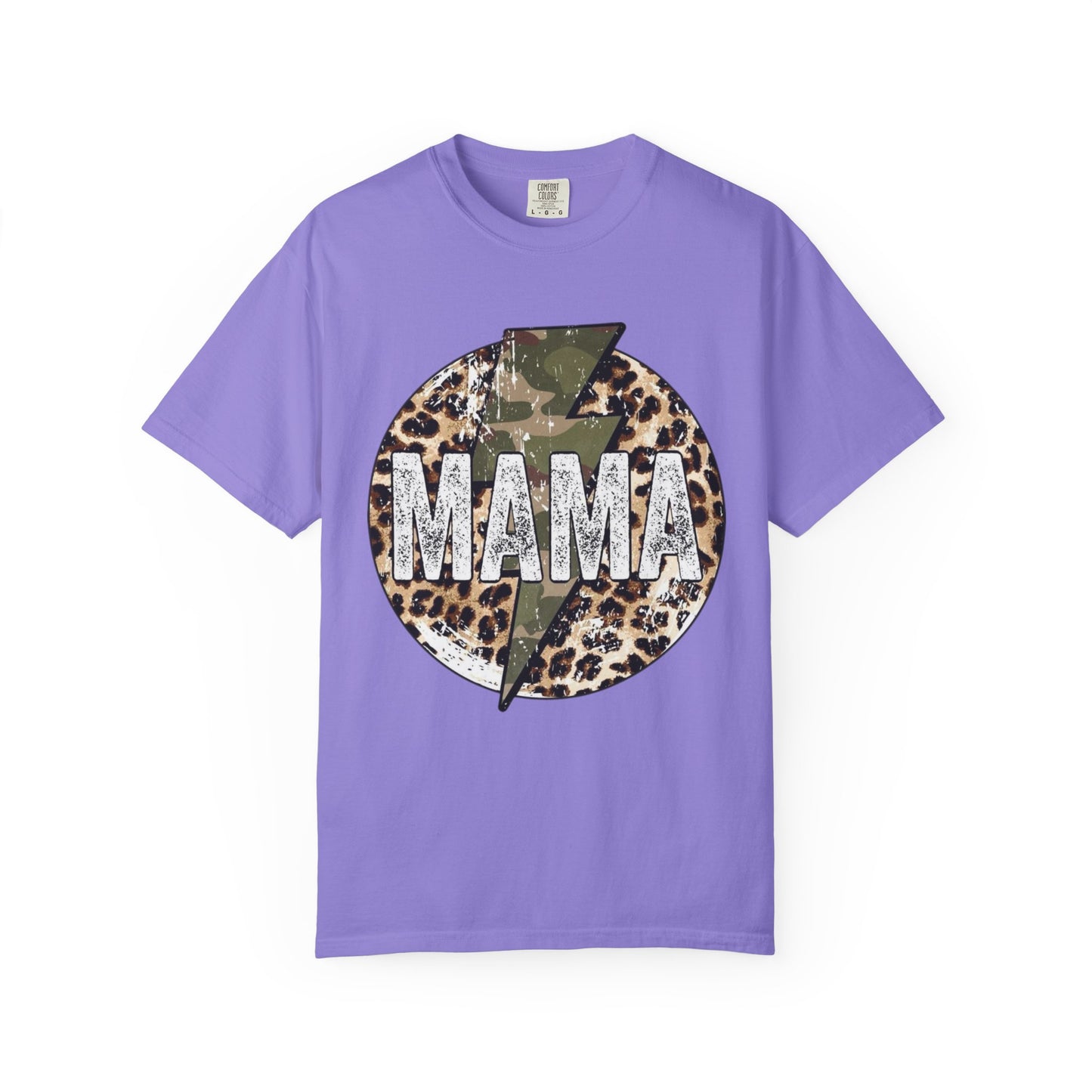 Leopard & Camo Lightning MAMA T-shirt | Mama Graphic Tee