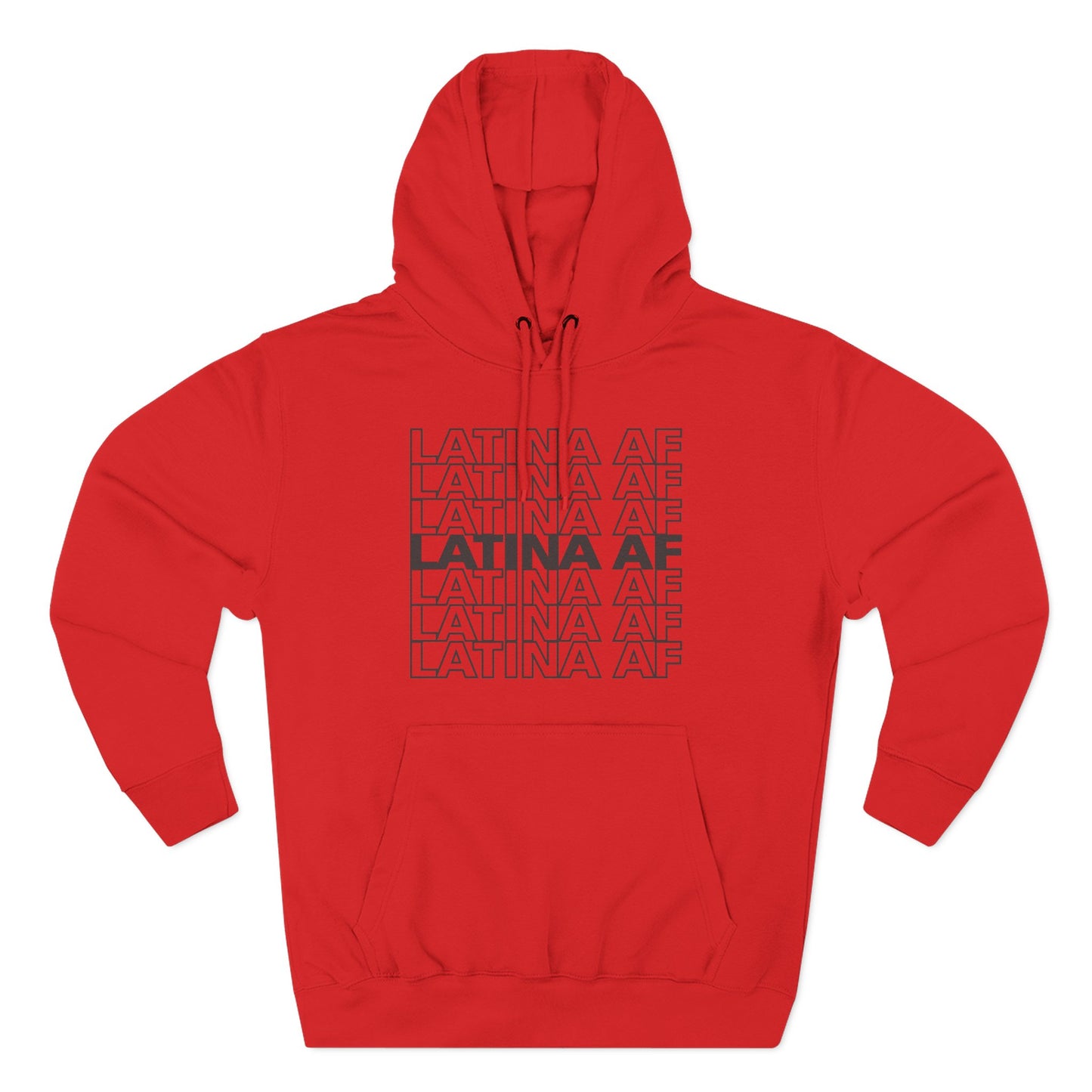 LATINA AF Typography Hoodie | Embroidered Chest Option