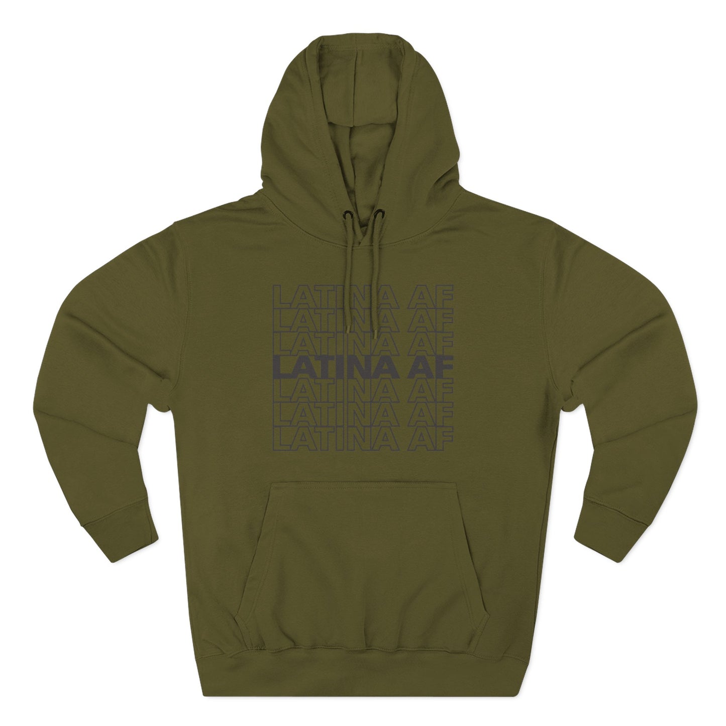 LATINA AF Typography Hoodie | Embroidered Chest Option