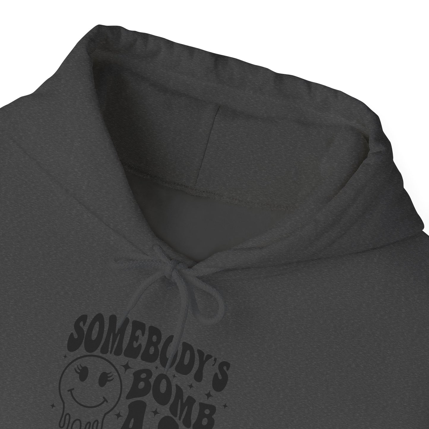Hoodie — "Somebody's Bomb Ass Auntie" Funny Graphic Hooded Sweatshirt