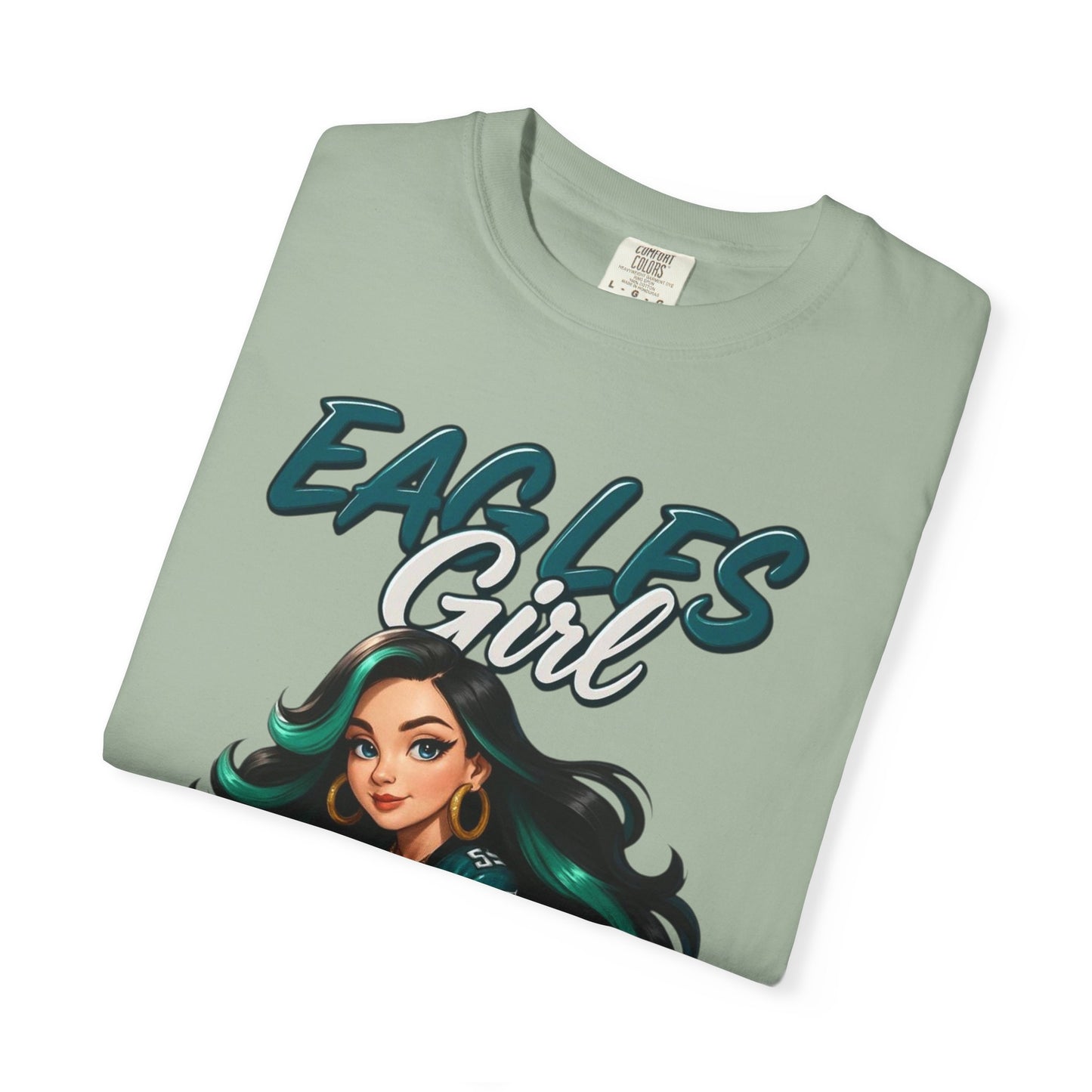 Eagles Girl T-shirt | Football Fan Illustration, Team Spirit Tee