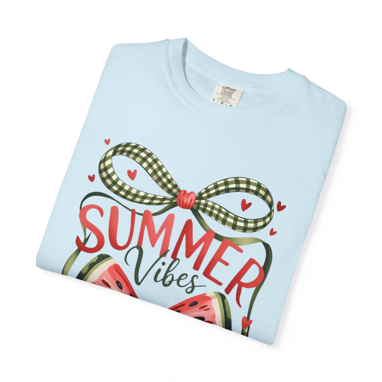 Summer Vibes T-Shirt — Watermelon Bow Graphic Tee