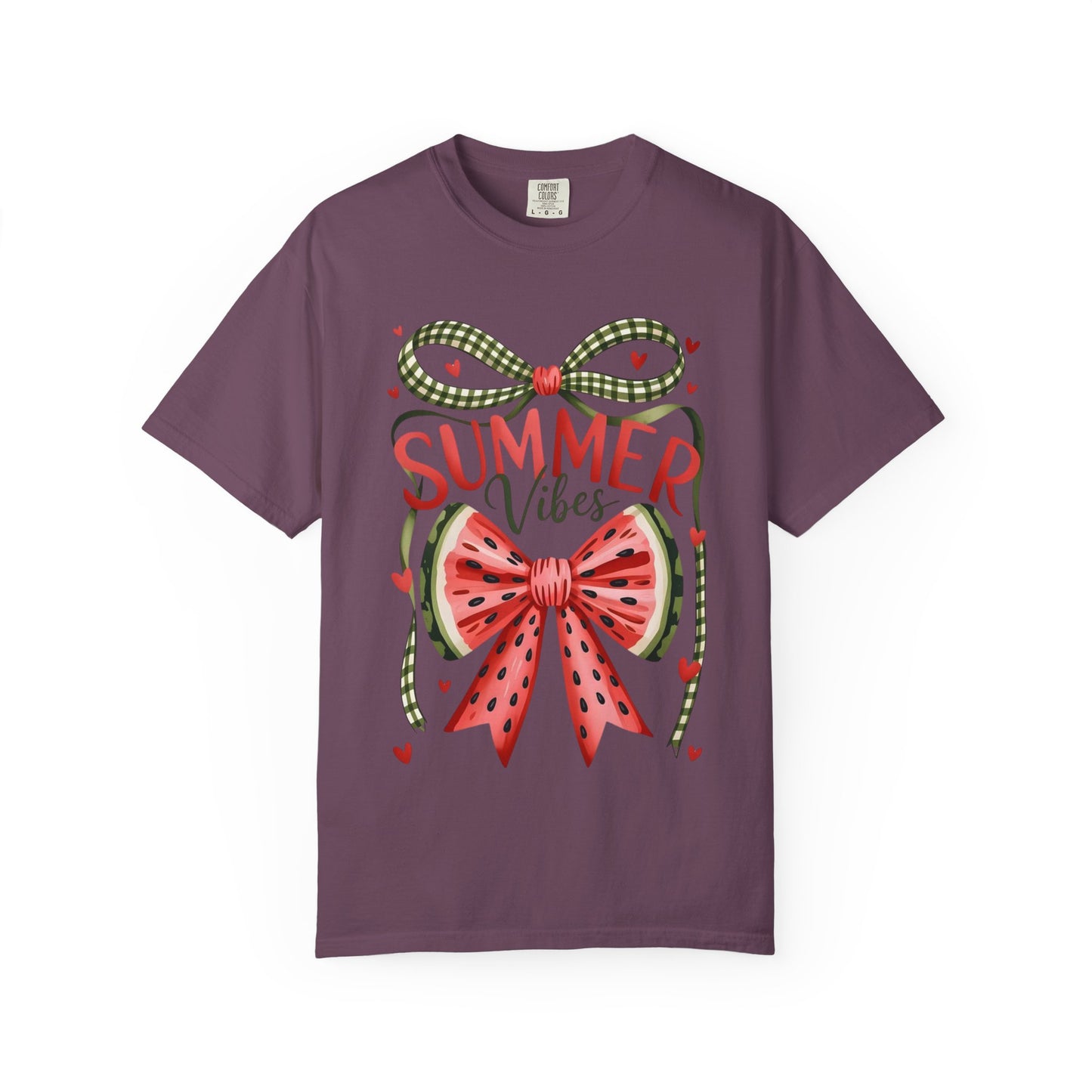 Summer Vibes T-Shirt — Watermelon Bow Graphic Tee