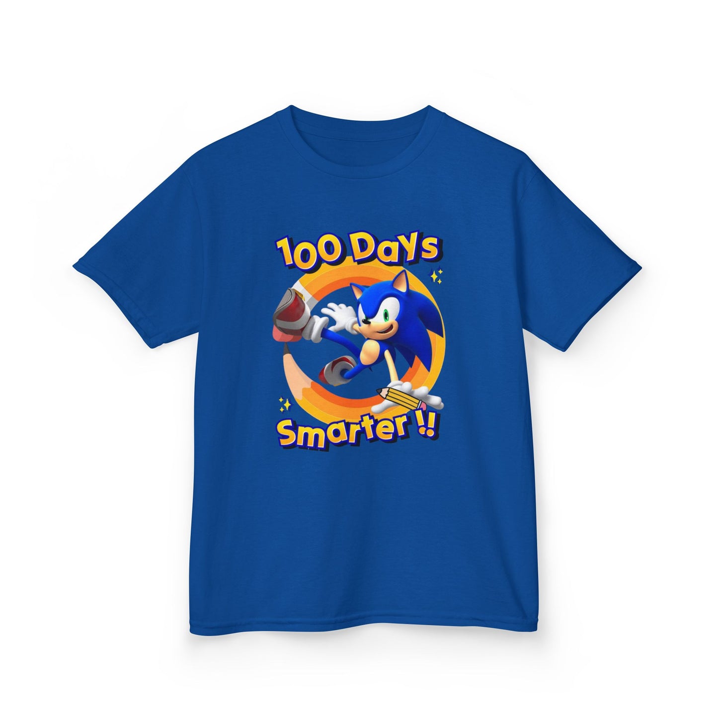 100 Days Smarter Sonic the Hedgehog Kids Tee | School Celebration Shirt