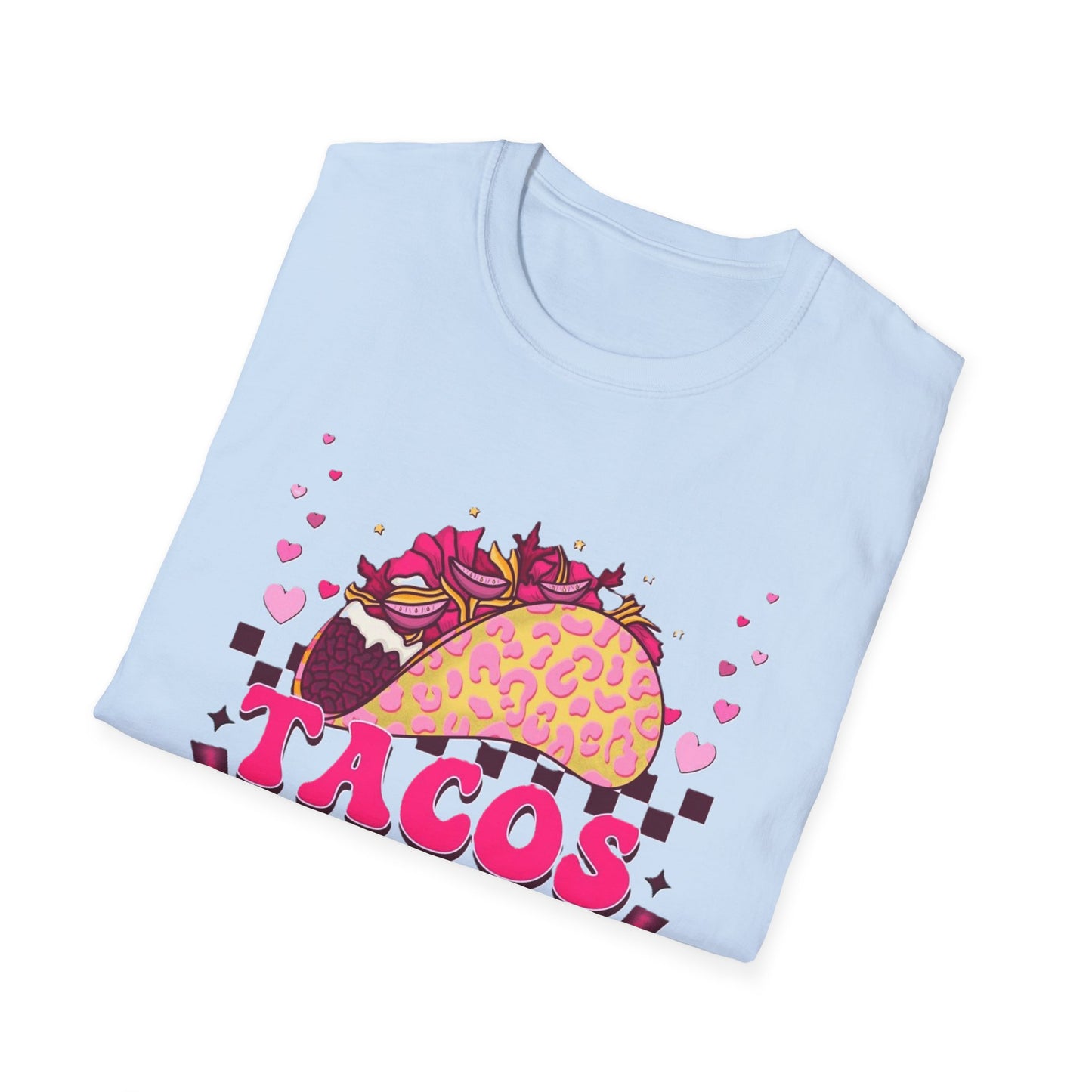 T-Shirt — "Tacos Before Vatos" Cute Pink Taco Graphic Tee