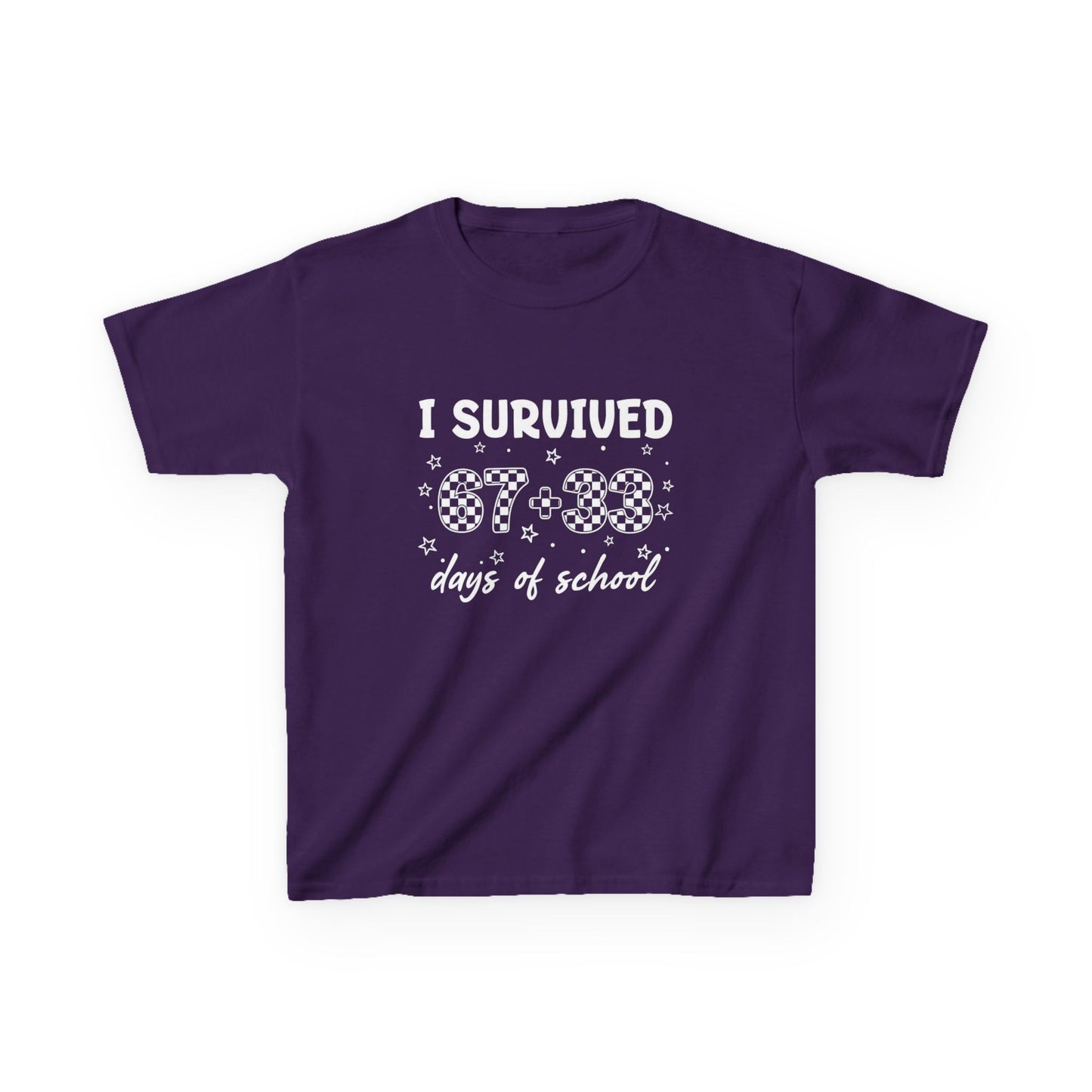 I Survived 100 Days of School T-Shirt | Kids 100th Day School Shirt