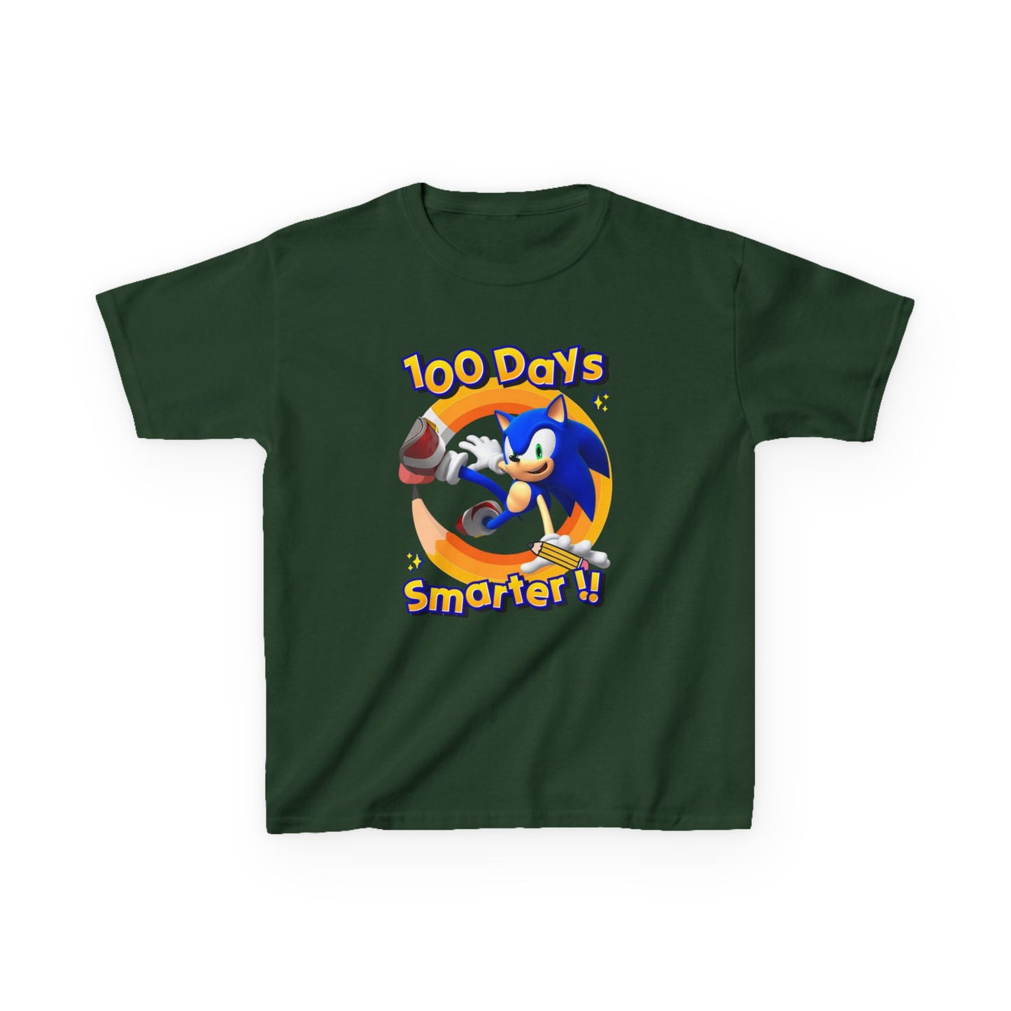 100 Days Smarter Sonic the Hedgehog Kids Tee | School Celebration Shirt