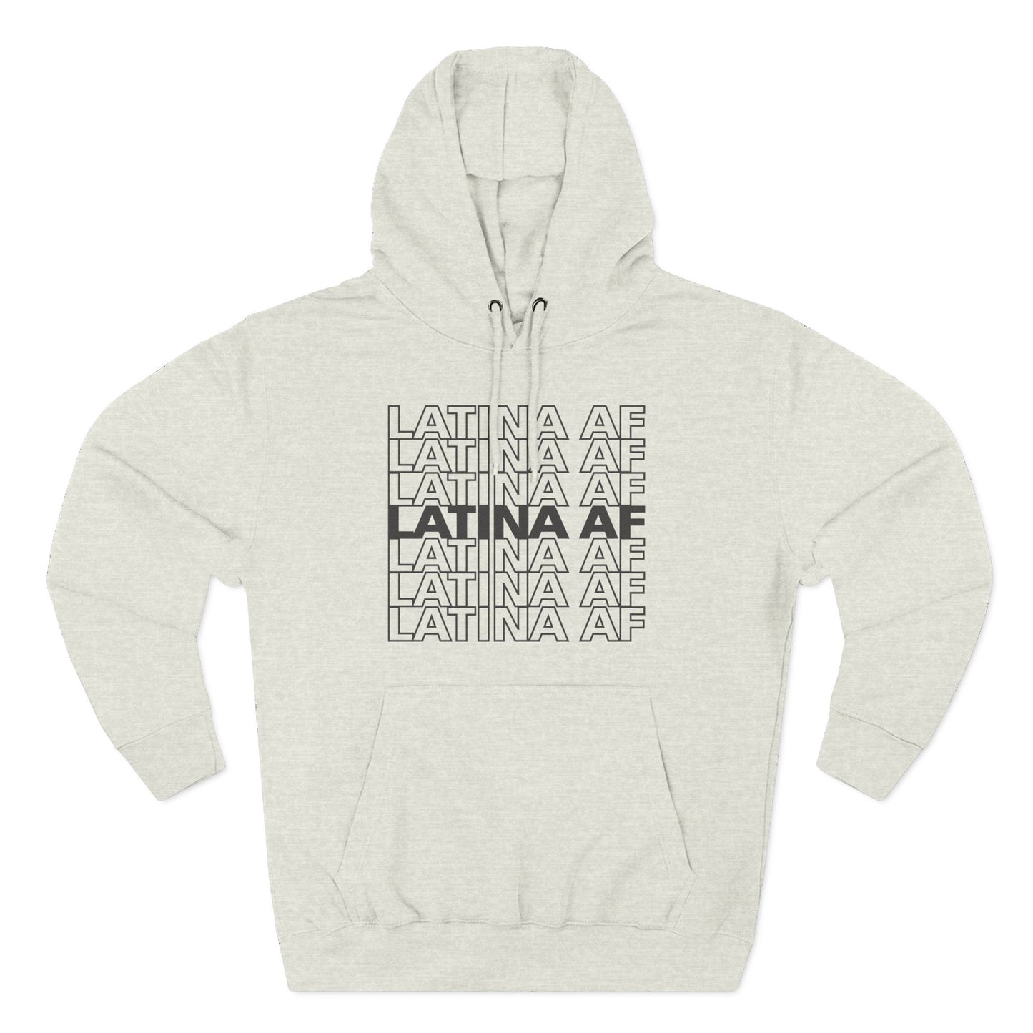 LATINA AF Typography Hoodie | Embroidered Chest Option