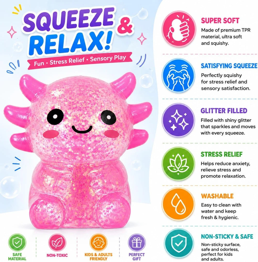 Tibberly Axolotl Squishy Stress Toy
