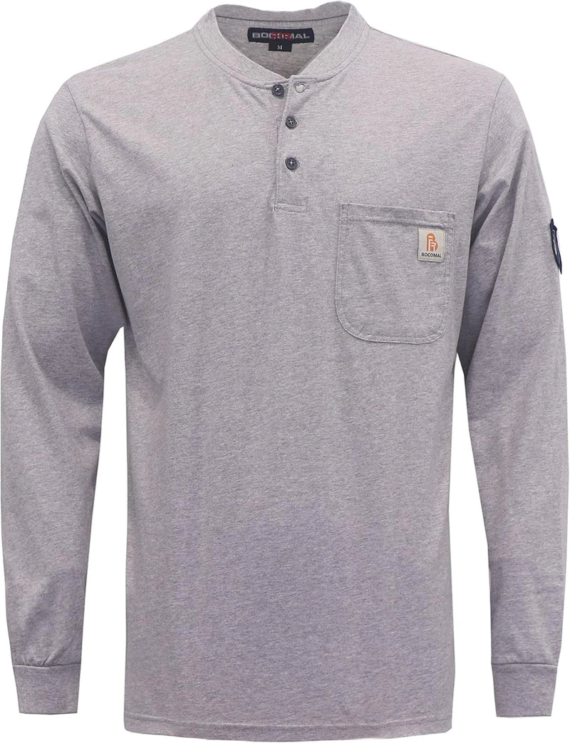 BOCOMAL Flame Resistant Henley Shirt