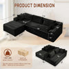 Korser Modular Corduroy Sectional Sofa