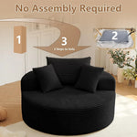 Oversized Corduroy Round Lounge Chair
