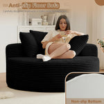 Oversized Corduroy Round Lounge Chair