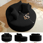 Oversized Corduroy Round Lounge Chair