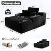 Ovios Faux Fur Chaise Lounge Chair