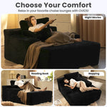 Ovios Faux Fur Chaise Lounge Chair