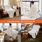 Bedsure White Fleece Throw Blanket