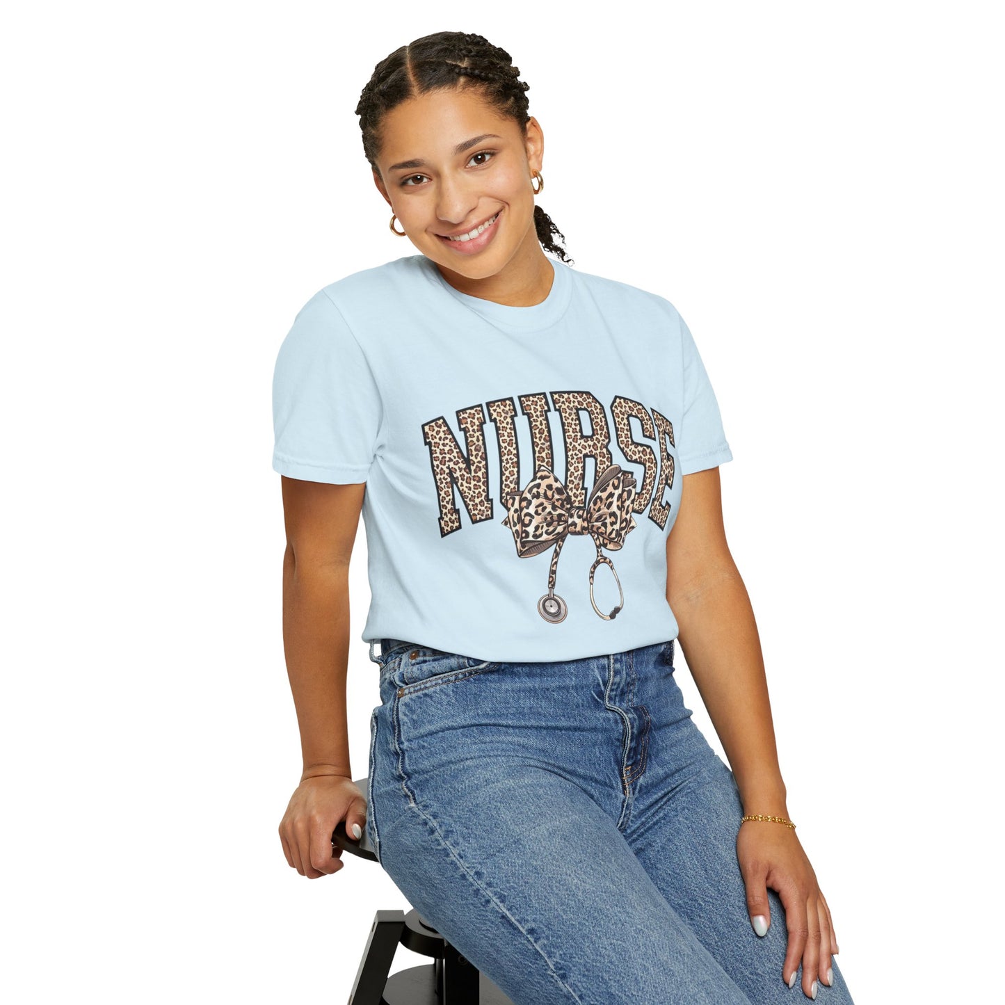 Nurse Leopard Stethoscope T-Shirt
