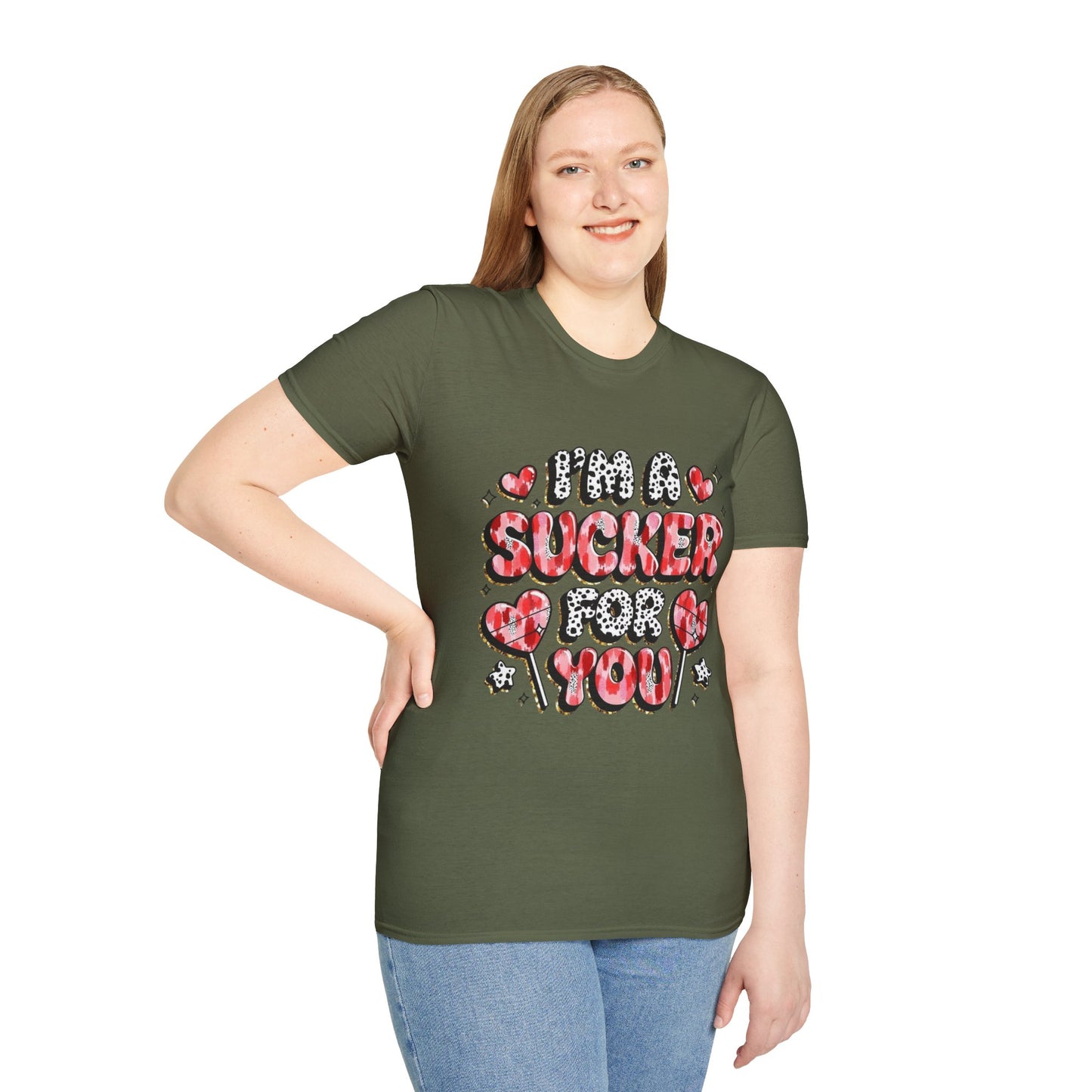 I’m a Sucker For You T-Shirt – Valentine Heart Lollipop Romantic Tee