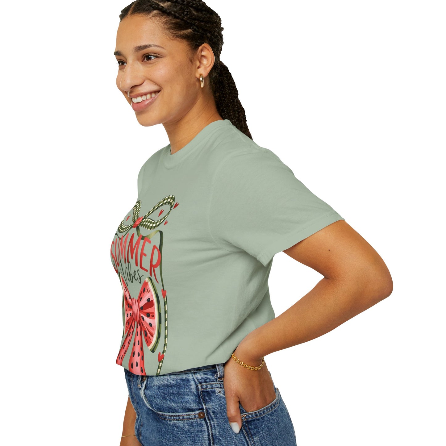 Summer Vibes T-Shirt — Watermelon Bow Graphic Tee