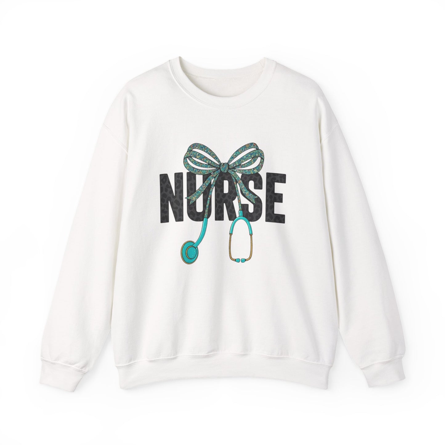 Nurse Stethoscope Bow Crewneck Sweatshirt – Cute Nurse Gift