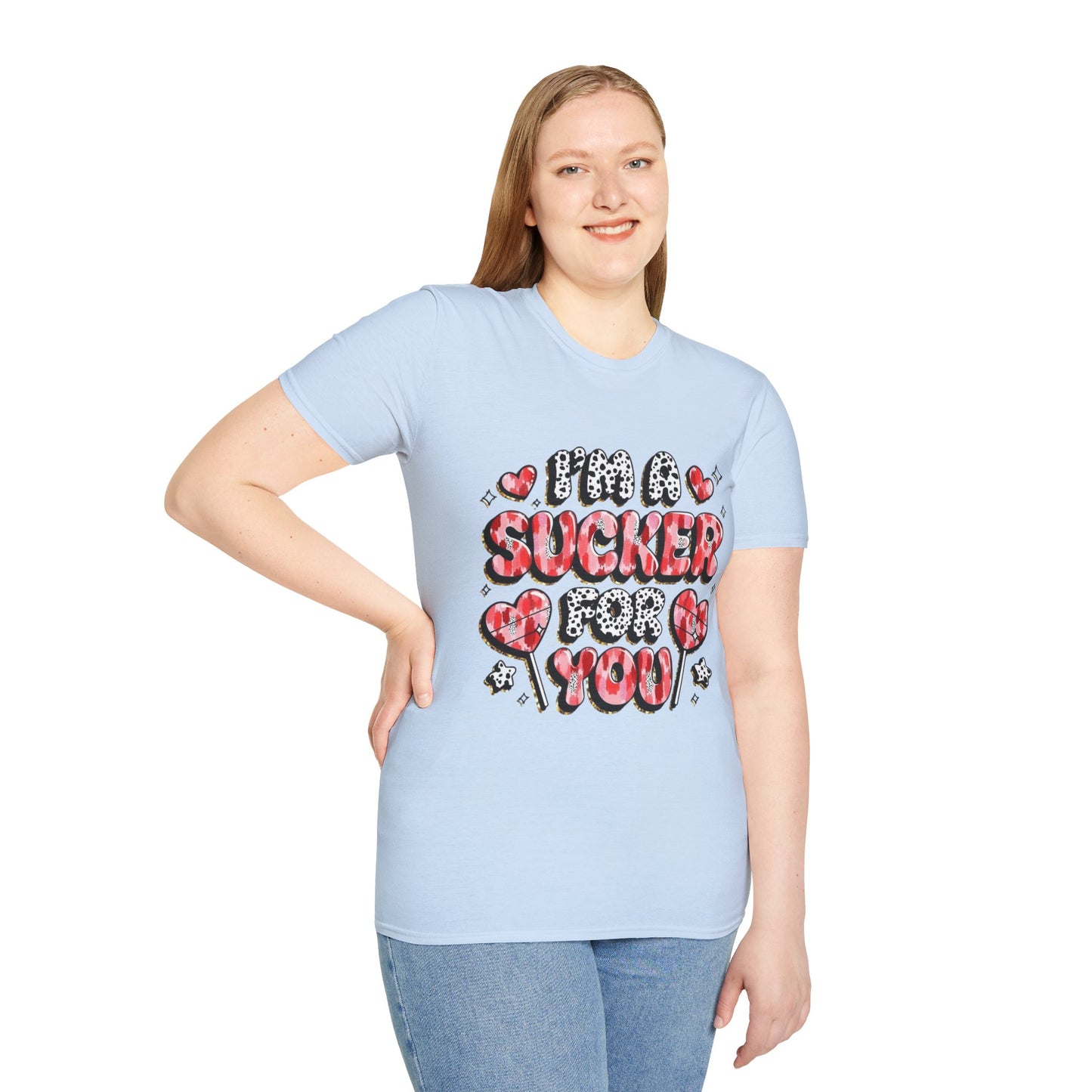 I’m a Sucker For You T-Shirt – Valentine Heart Lollipop Romantic Tee