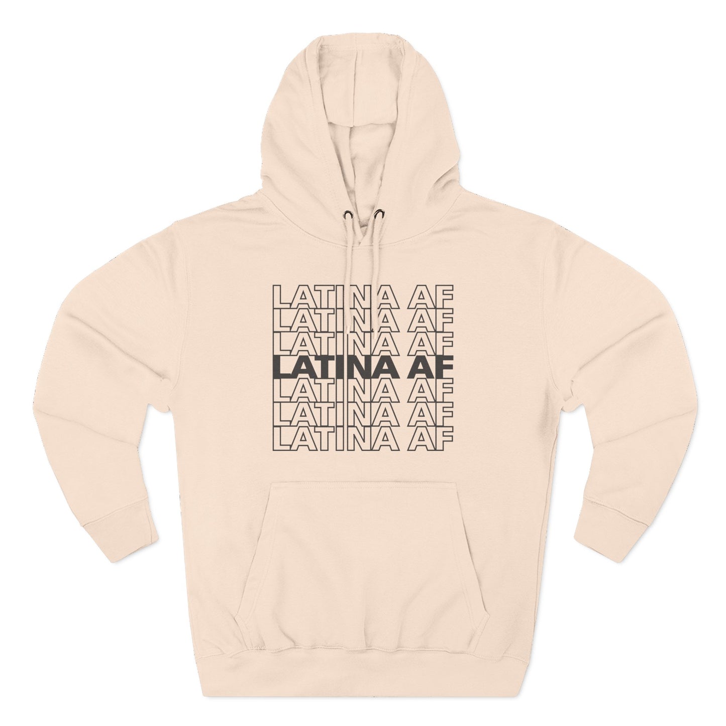 LATINA AF Typography Hoodie | Embroidered Chest Option
