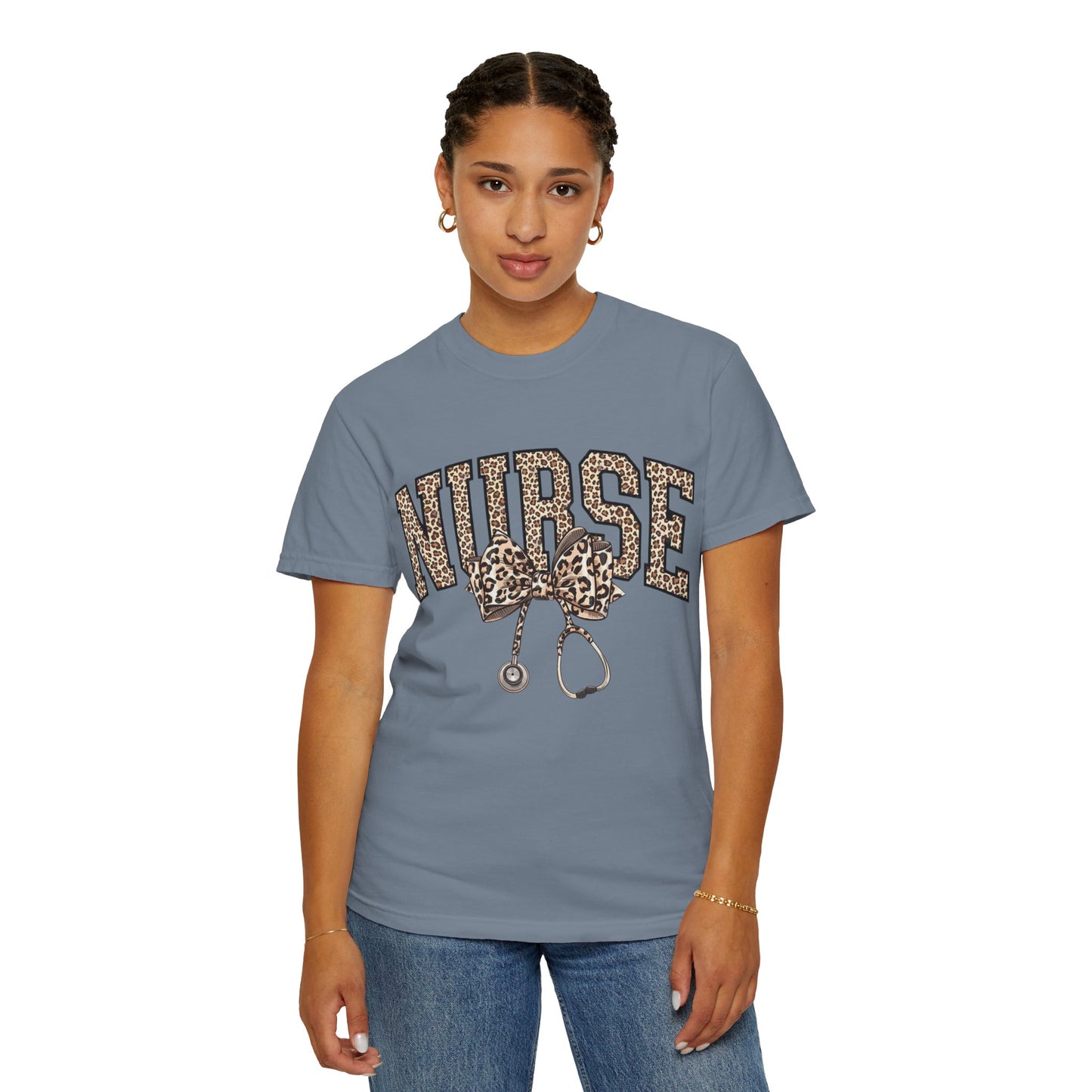 Nurse Leopard Stethoscope T-Shirt