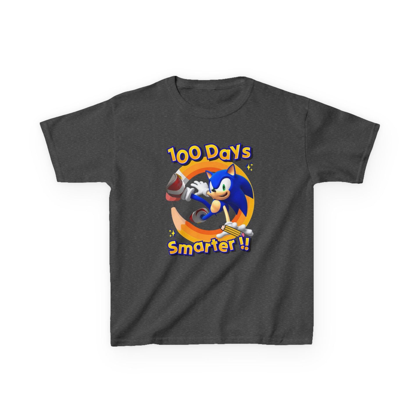 100 Days Smarter Sonic the Hedgehog Kids Tee | School Celebration Shirt