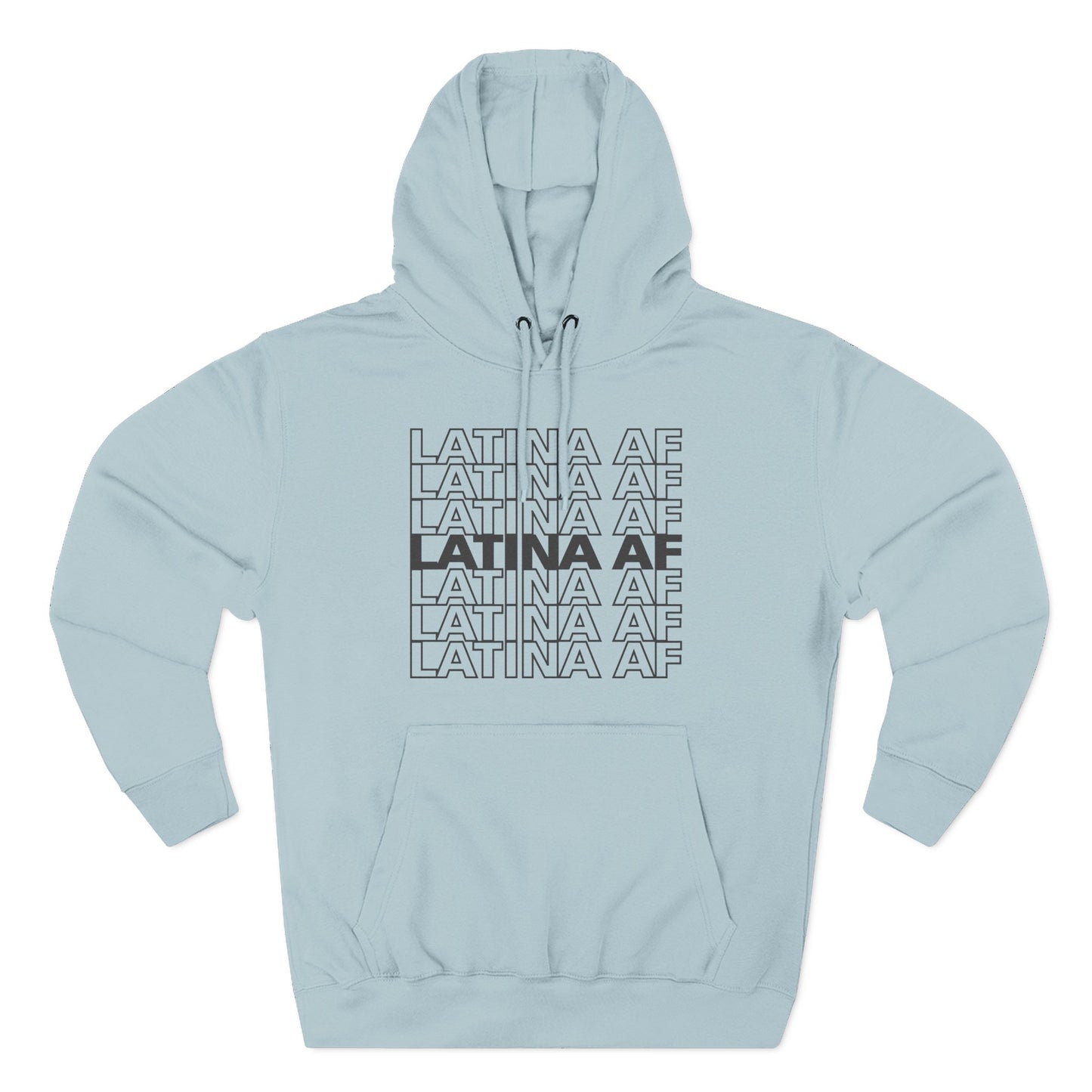 LATINA AF Typography Hoodie | Embroidered Chest Option