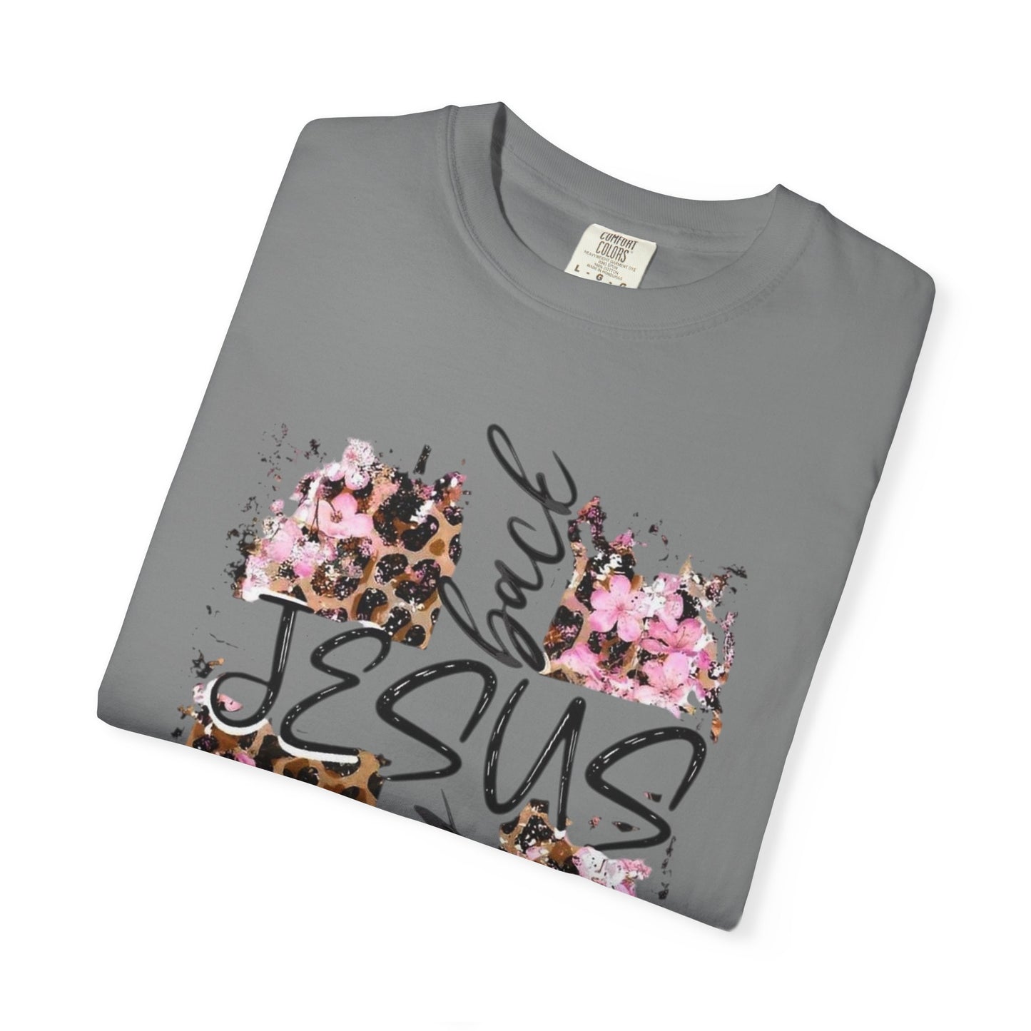 Jesus Has My Back T-Shirt | Leopard Floral Cross Christian Faith Tee