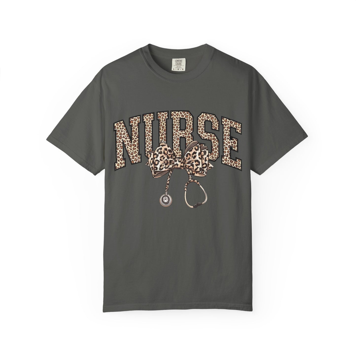 Nurse Leopard Stethoscope T-Shirt