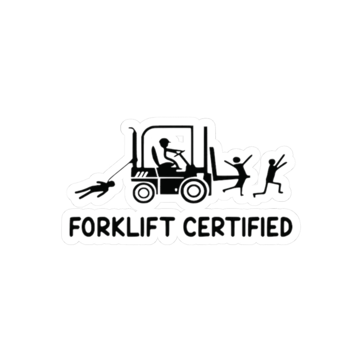 Forklift Certified Sticker | Kiss-Cut Vinyl Decal