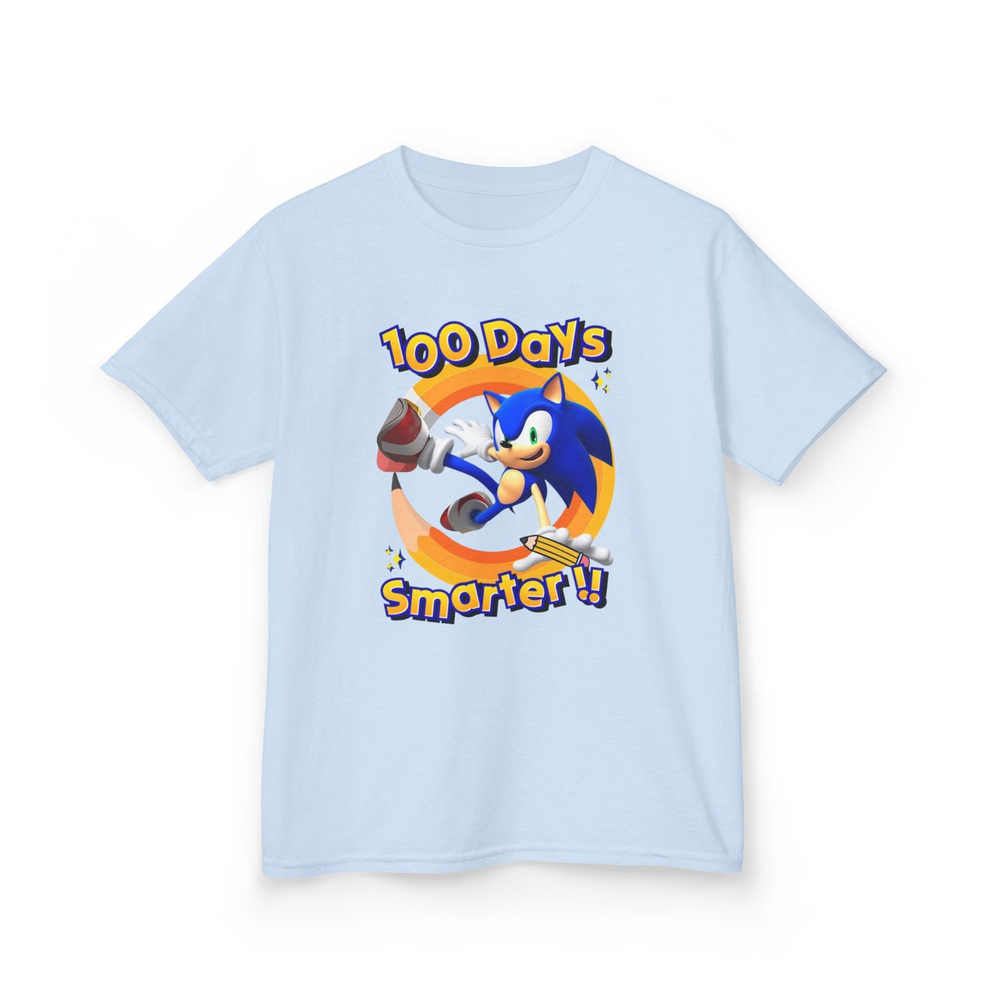 100 Days Smarter Sonic the Hedgehog Kids Tee | School Celebration Shirt