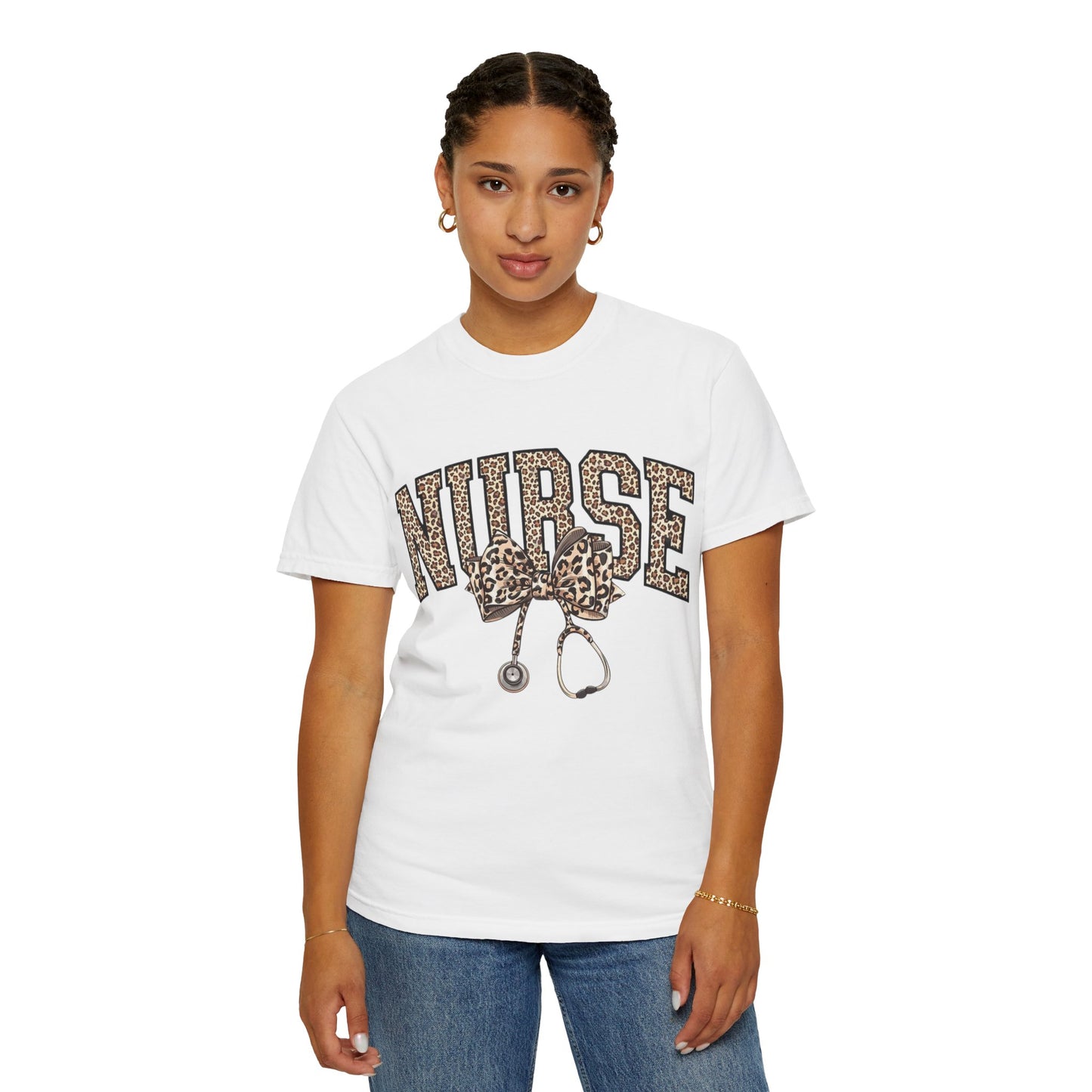 Nurse Leopard Stethoscope T-Shirt