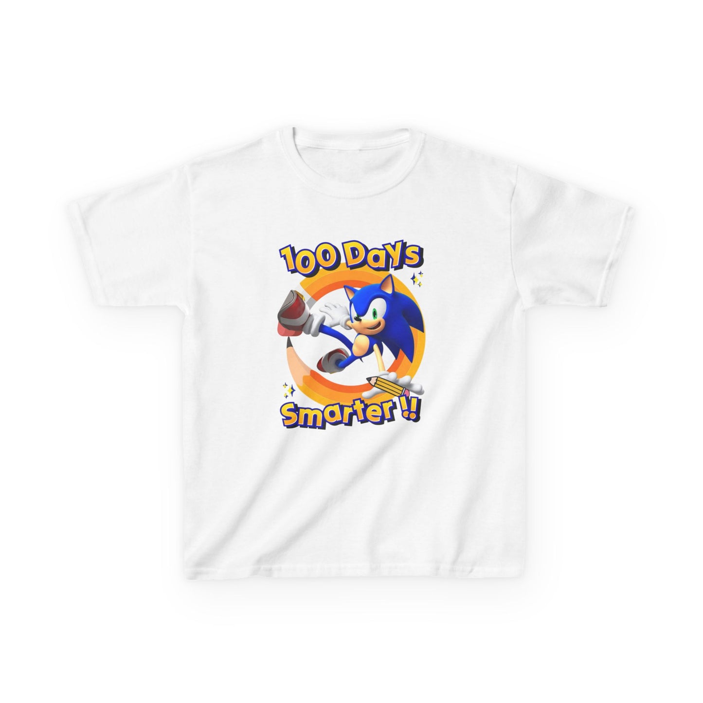 100 Days Smarter Sonic the Hedgehog Kids Tee | School Celebration Shirt